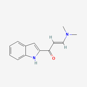 molecular formula C13H14N2O B1456739 3-(dimethylamino)-1-(1H-indol-2-yl)prop-2-en-1-one CAS No. 1363385-92-5