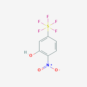 molecular formula C6H4F5NO3S B1456746 2-硝基-5-(五氟磺酰基)苯酚 CAS No. 1329120-21-9