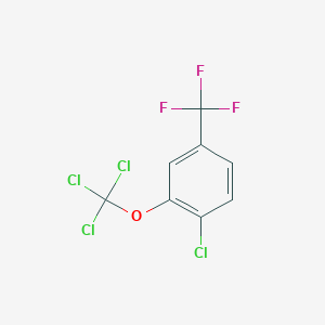 molecular formula C8H3Cl4F3O B1456747 1-Chloro-2-(trichloromethoxy)-4-(trifluoromethyl)benzene CAS No. 1417567-01-1