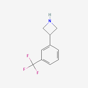 molecular formula C10H10F3N B1456750 3-[3-(Trifluoromethyl)phenyl]azetidine CAS No. 1203797-56-1