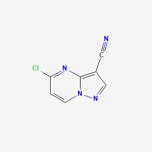 molecular formula C7H3ClN4 B1456751 5-氯吡唑并[1,5-a]嘧啶-3-腈 CAS No. 1224288-92-9