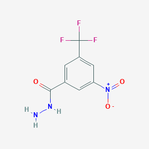 molecular formula C8H6F3N3O3 B1456753 3-nitro-5-(trifluoromethyl)benzohydrazide CAS No. 22227-34-5