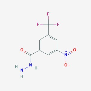 molecular formula C8H6F3N3O3 B1456753 3-Nitro-5-trifluoromethyl-benzoic acid hydrazide CAS No. 22227-34-5