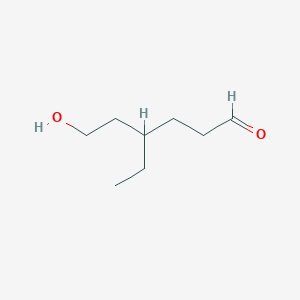 molecular formula C8H16O2 B14567530 4-Ethyl-6-hydroxyhexanal CAS No. 61822-29-5