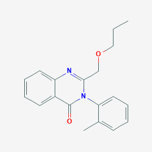 molecular formula C19H20N2O2 B14567565 3-(2-Methylphenyl)-2-(propoxymethyl)quinazolin-4(3H)-one CAS No. 61554-66-3