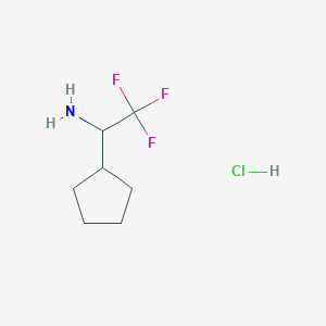 1-Cyclopentyl-2,2,2-trifluoroethan-1-amine hydrochloride