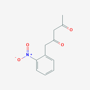 molecular formula C11H11NO4 B14567592 1-(2-Nitrophenyl)pentane-2,4-dione CAS No. 61417-31-0