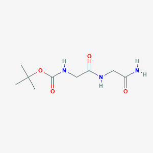 molecular formula C9H17N3O4 B14567593 N-(tert-Butoxycarbonyl)glycylglycinamide CAS No. 61798-83-2