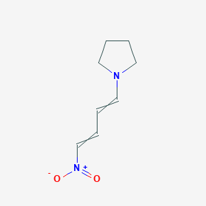 molecular formula C8H12N2O2 B14567601 1-(4-Nitrobuta-1,3-dien-1-YL)pyrrolidine CAS No. 61469-78-1