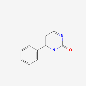 molecular formula C12H12N2O B14567606 1,4-Dimethyl-6-phenylpyrimidin-2(1H)-one CAS No. 61404-62-4
