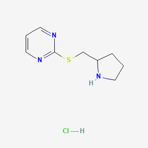 2-((Pyrrolidin-2-ylmethyl)thio)pyrimidine hydrochloride