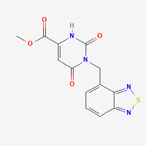 molecular formula C13H10N4O4S B1456772 methyl 1-(2,1,3-benzothiadiazol-4-ylmethyl)-2,6-dioxo-3H-pyrimidine-4-carboxylate CAS No. 1420776-13-1