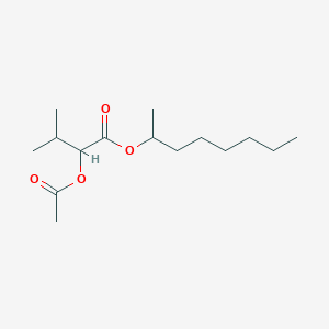 molecular formula C15H28O4 B14567725 octan-2-yl 2-acetyloxy-3-methylbutanoate CAS No. 61841-33-6