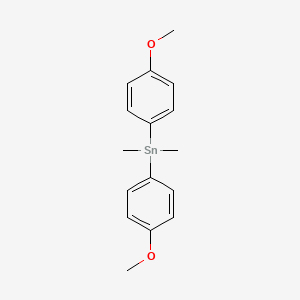 molecular formula C16H20O2Sn B14567742 Stannane, bis(4-methoxyphenyl)dimethyl- CAS No. 61726-36-1