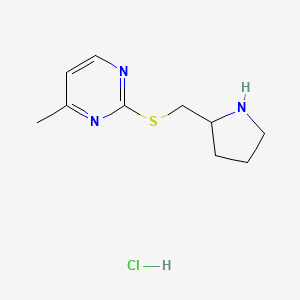4-Methyl-2-((pyrrolidin-2-ylmethyl)thio)pyrimidine hydrochloride