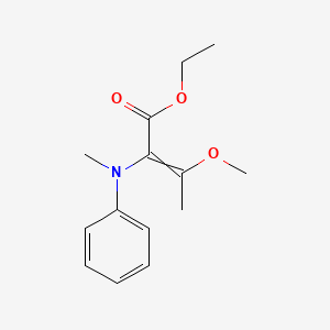 molecular formula C14H19NO3 B14567778 Ethyl 3-methoxy-2-[methyl(phenyl)amino]but-2-enoate CAS No. 61838-83-3