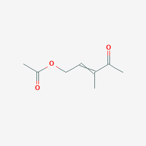 molecular formula C8H12O3 B14567791 3-Methyl-4-oxopent-2-en-1-yl acetate CAS No. 61779-56-4