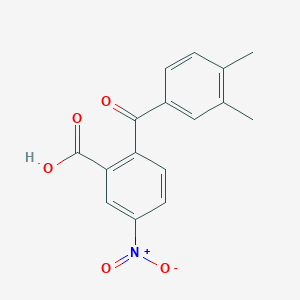 molecular formula C16H13NO5 B14567826 Benzoic acid, 2-(3,4-dimethylbenzoyl)-5-nitro- CAS No. 61415-69-8