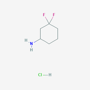 molecular formula C6H12ClF2N B1456785 3,3-二氟环己胺盐酸盐 CAS No. 921602-77-9