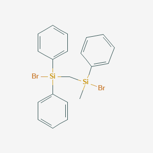 molecular formula C20H20Br2Si2 B14567878 Bromo{[bromo(diphenyl)silyl]methyl}methyl(phenyl)silane CAS No. 61739-82-0
