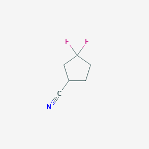 molecular formula C6H7F2N B1456789 3,3-Difluorocyclopentanecarbonitrile CAS No. 1379014-57-9