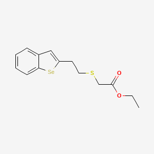 molecular formula C14H16O2SSe B14567904 Ethyl {[2-(1-benzoselenophen-2-yl)ethyl]sulfanyl}acetate CAS No. 61776-14-5