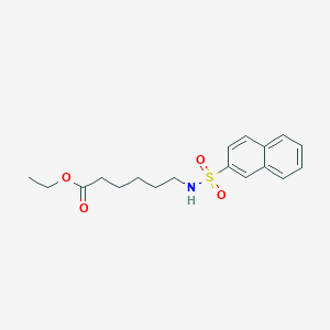 molecular formula C18H23NO4S B14567919 Ethyl 6-[(naphthalene-2-sulfonyl)amino]hexanoate CAS No. 61714-34-9