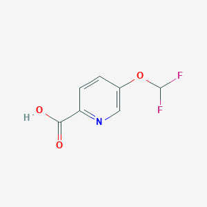 molecular formula C7H5F2NO3 B1456797 5-(二氟甲氧基)吡啶-2-甲酸 CAS No. 1174323-34-2
