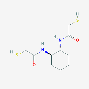 molecular formula C10H18N2O2S2 B014568 (+/-)-trans-1,2-Bis(2-mercaptoacetamido)cyclohexane CAS No. 257641-01-3