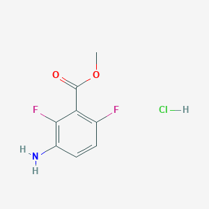 molecular formula C8H8ClF2NO2 B1456801 Methyl 3-amino-2,6-difluorobenzoate hydrochloride CAS No. 1392273-41-4