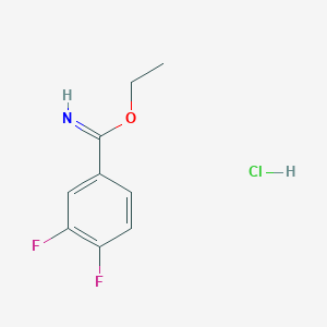 molecular formula C9H10ClF2NO B1456802 3,4-Difluorobenzimidic acid ethyl ester hydrochloride CAS No. 1205638-72-7