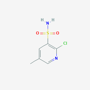 molecular formula C6H7ClN2O2S B1456803 2-Chloro-5-methyl-pyridine-3-sulfonic acid amide CAS No. 1208081-46-2