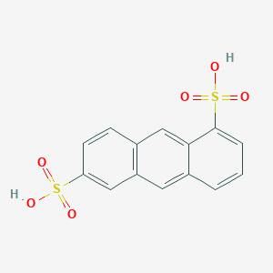 molecular formula C14H10O6S2 B14568032 Anthracene-1,6-disulfonic acid CAS No. 61736-93-4