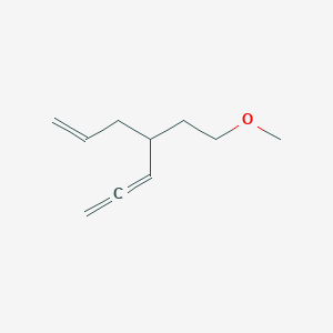 molecular formula C10H16O B14568038 4-(2-Methoxyethyl)hepta-1,2,6-triene CAS No. 61753-74-0