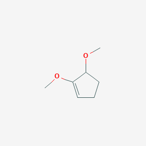 molecular formula C7H12O2 B14568080 1,5-Dimethoxycyclopent-1-ene CAS No. 61860-73-9