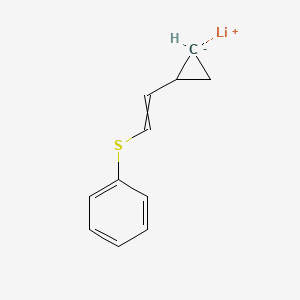 molecular formula C11H11LiS B14568088 lithium;2-cyclopropylethenylsulfanylbenzene CAS No. 61782-59-0