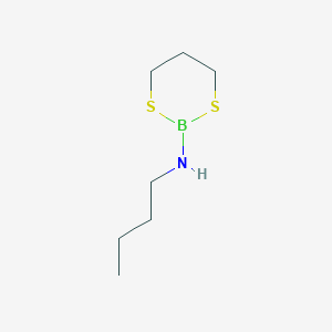 molecular formula C7H16BNS2 B14568107 N-Butyl-1,3,2-dithiaborinan-2-amine CAS No. 61704-98-1