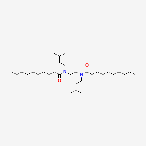 molecular formula C32H64N2O2 B14568136 N,N'-(Ethane-1,2-diyl)bis[N-(3-methylbutyl)decanamide] CAS No. 61839-55-2