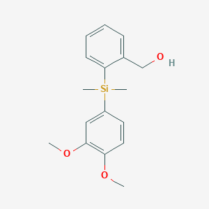 molecular formula C17H22O3Si B1456818 {2-[(3,4-二甲氧基苯基)二甲基硅基]苯基}甲醇 CAS No. 1217863-66-5