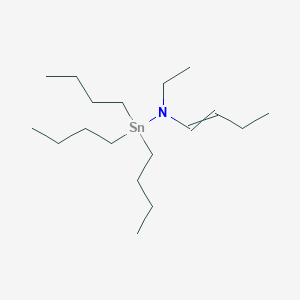 molecular formula C18H39NSn B14568246 N-(But-1-en-1-yl)-1,1,1-tributyl-N-ethylstannanamine CAS No. 61385-62-4