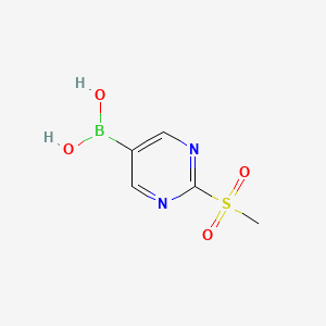 molecular formula C5H7BN2O4S B1456826 (2-(Methylsulfonyl)pyrimidin-5-yl)boronic acid CAS No. 1598437-41-2