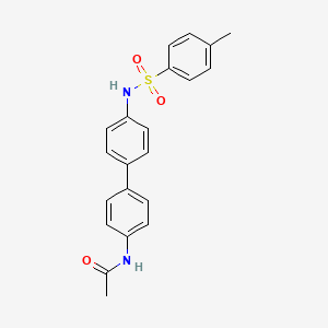 molecular formula C21H20N2O3S B14568314 Acetamide, N-[4'-[[(4-methylphenyl)sulfonyl]amino][1,1'-biphenyl]-4-yl]- CAS No. 61841-36-9