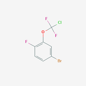 molecular formula C7H3BrClF3O B1456833 4-Bromo-2-[chloro(difluoro)methoxy]-1-fluorobenzene CAS No. 1417567-22-6