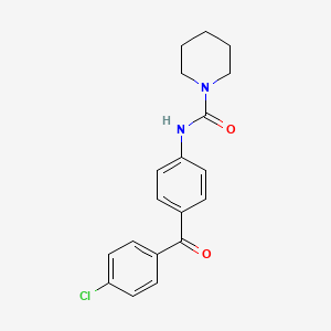molecular formula C19H19ClN2O2 B14568331 N-[4-(4-Chlorobenzoyl)phenyl]piperidine-1-carboxamide CAS No. 61747-08-8