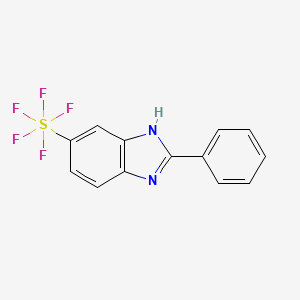 molecular formula C13H9F5N2S B1456838 2-Phenyl-5-(pentafluorosulfanyl)-1H-benzoimidazole CAS No. 1379811-95-6