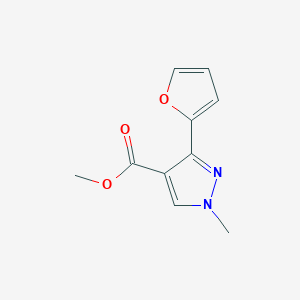 molecular formula C10H10N2O3 B14568427 Methyl 3-(furan-2-yl)-1-methyl-1H-pyrazole-4-carboxylate CAS No. 61354-76-5