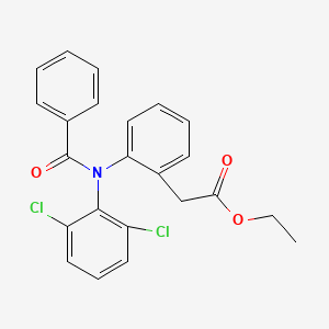 molecular formula C23H19Cl2NO3 B14568435 Ethyl {2-[benzoyl(2,6-dichlorophenyl)amino]phenyl}acetate CAS No. 61492-93-1
