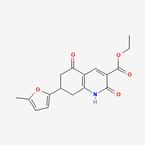 Ethyl 7-(5-methyl-2-furyl)-2,5-dioxo-1,2,5,6,7,8-hexahydroquinoline-3-carboxylate