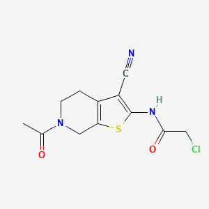 N-(6-Acetyl-3-cyano-4,5,6,7-tetrahydrothieno-[2,3-c]pyridin-2-yl)-2-chloroacetamide
