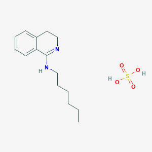 molecular formula C15H24N2O4S B14568540 N-hexyl-3,4-dihydroisoquinolin-1-amine;sulfuric acid CAS No. 61602-37-7